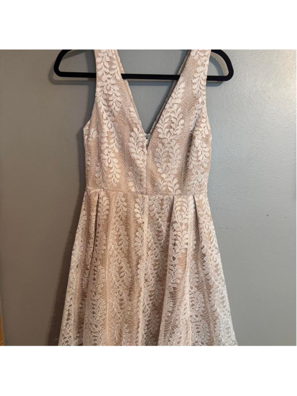 Lulus Ivory Lace Fit & Flare Dress Size S #Lulus #LaceDress #BridalStyle #Rehear